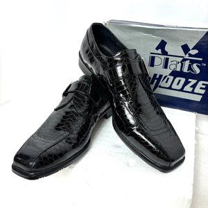VTG Formal Faux Reptile Embossed Dress Blk Shoe Rare Zoot Suit OOAK NWOT